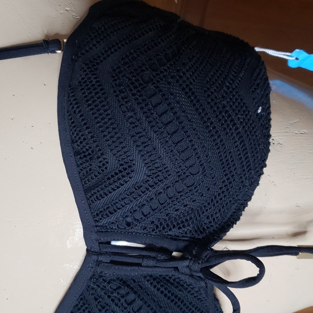 Bleu Rod Beattie NWT Crochet Bandeau Bikini Top Sz 10